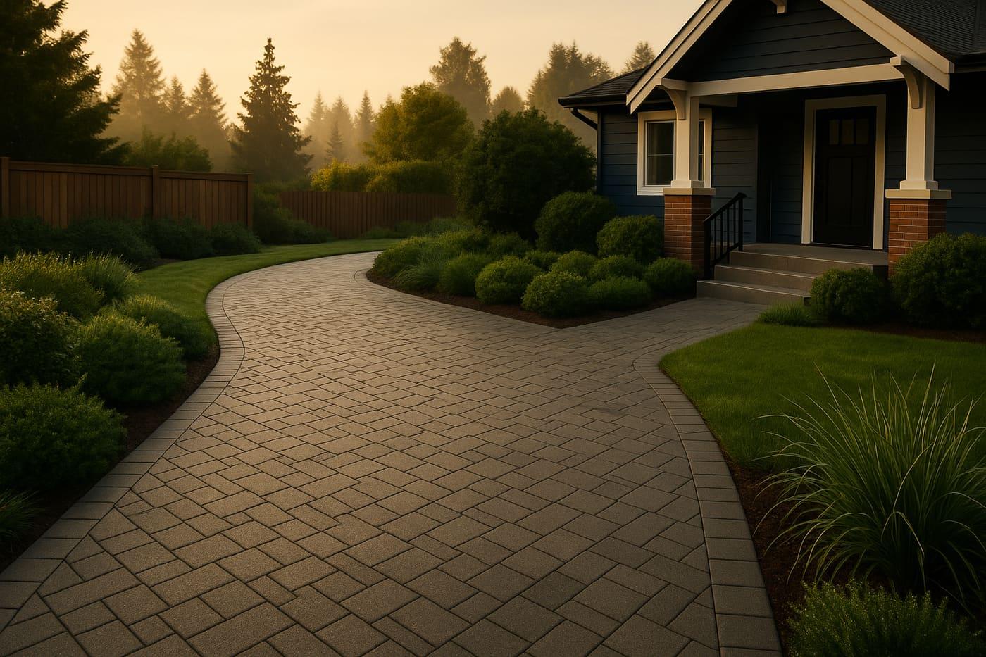 The same yard after Blue Landscaping Services finished the job