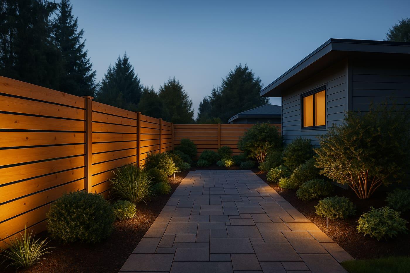 The same yard after Blue Landscaping Services finished the job