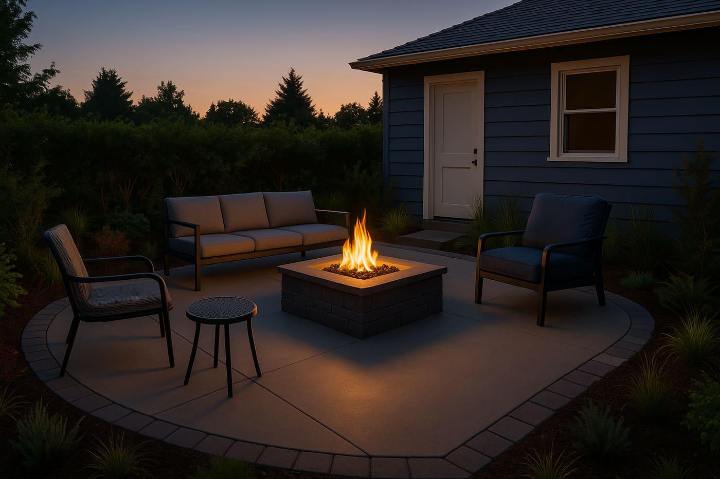 The same yard after Blue Landscaping Services finished the job